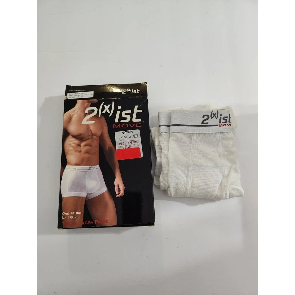 2(x)ist Trunk Underwear‎ White Move Tencel Lycra Pique Vintage Small